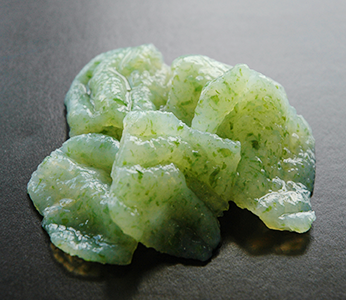 “Sliced Sashimi Konnyaku Aonori (green laver)”